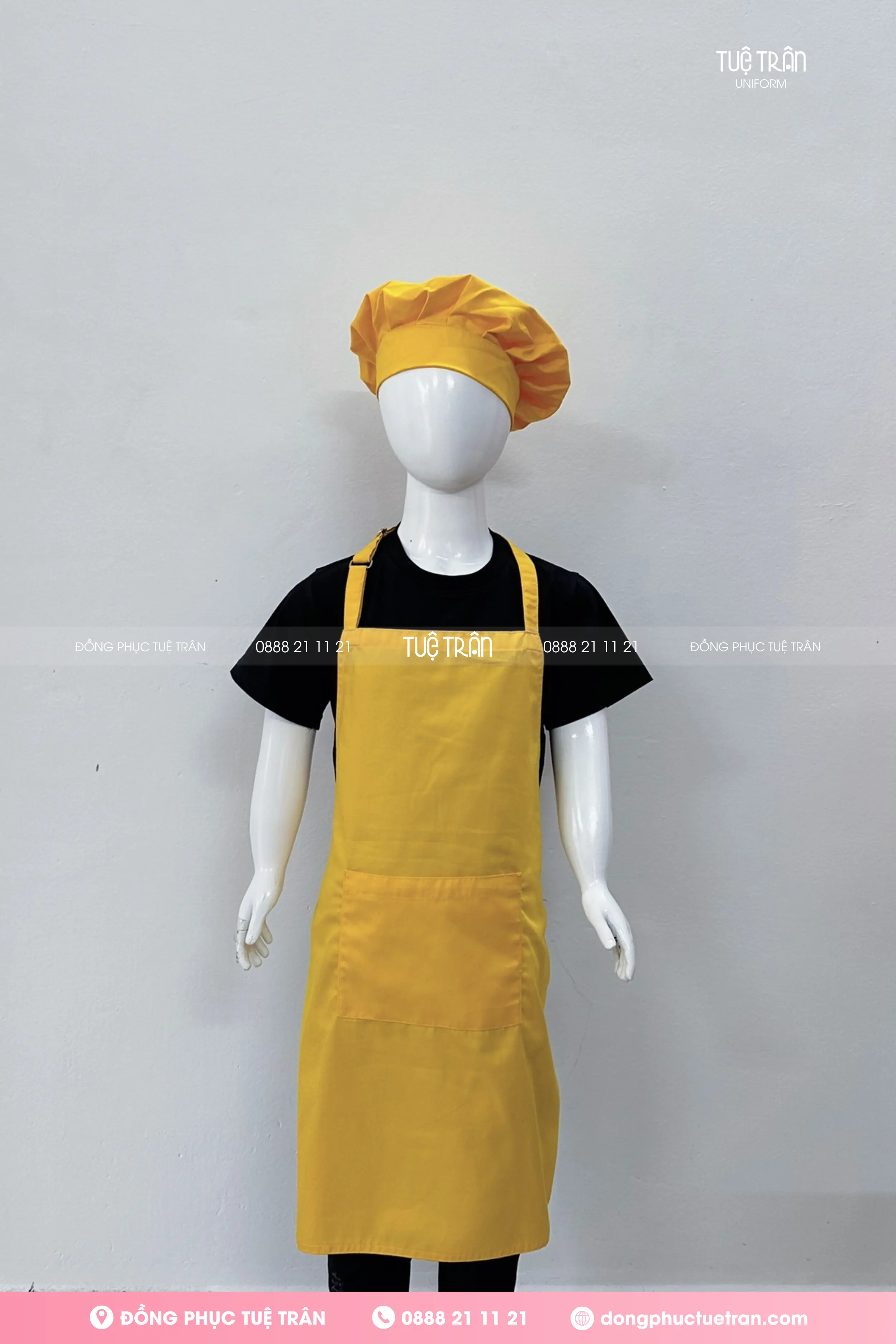 Nón bếp trẻ em màu vàng