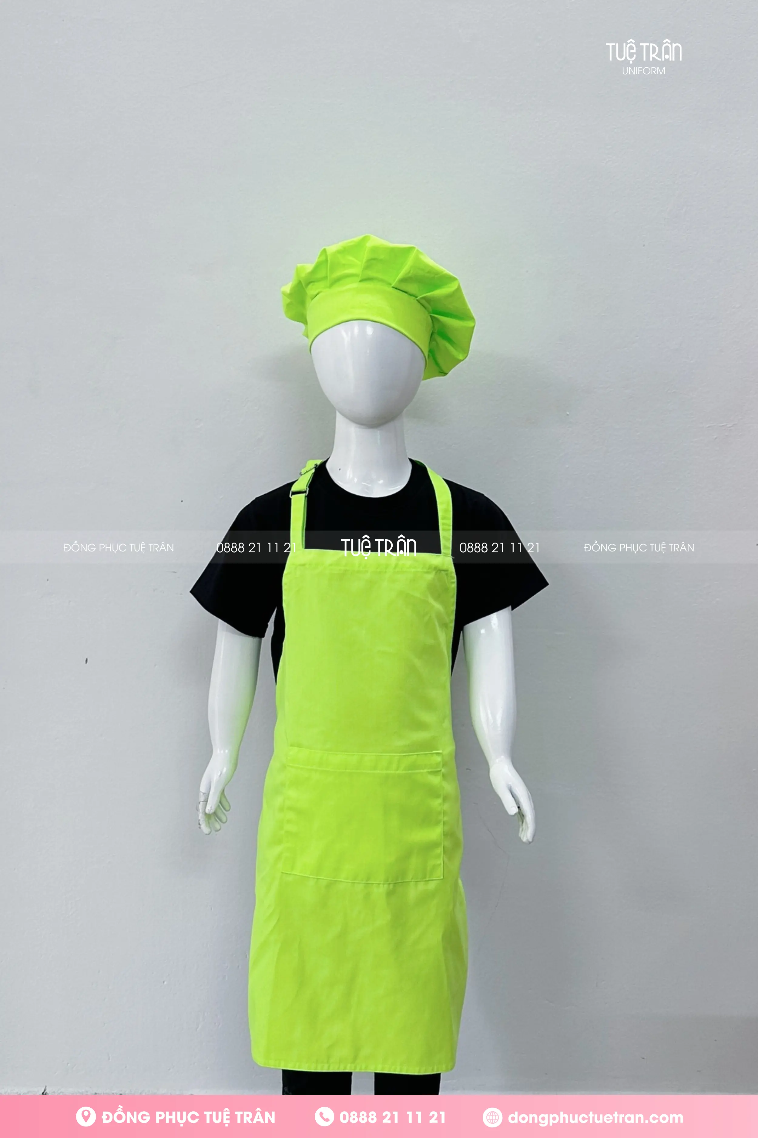 Nón bếp trẻ em màu xanh chuối